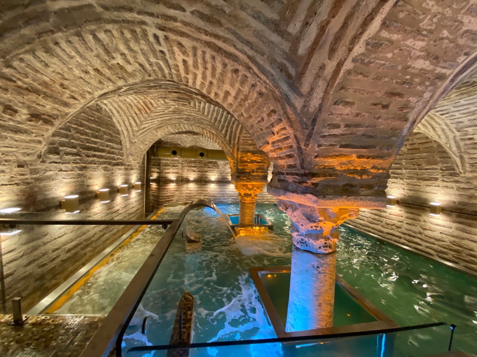 Underground pool inside an ancient cistern