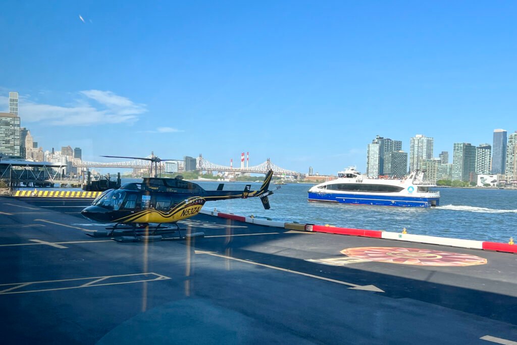 Blade helicopter on the tarmac in manhattan