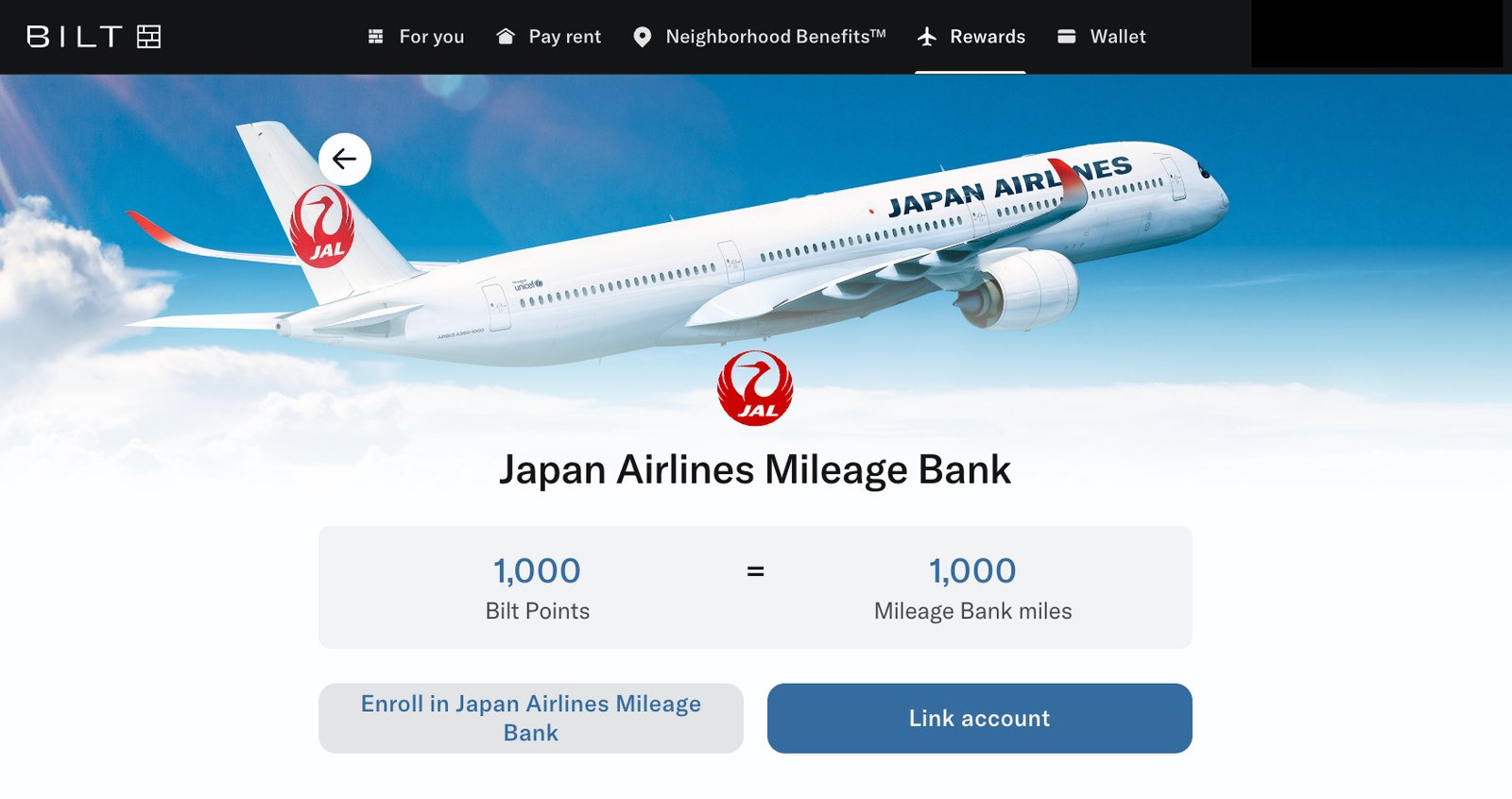 Bilt adds JAL Mileage Bank as a transfer partner